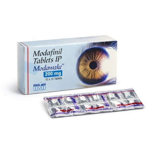 Modawake 200 mg (Modafinil) 1 Modawake 200 mg Modafinil tablet for wakefulness mental focus and productivity support