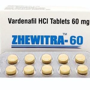 Zhewitra 60mg tablets containing Vardenafil for erectile dysfunction treatment