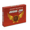 Avana 200 mg (Avanafil 200mg) blister pack for high strength erectile dysfunction treatment