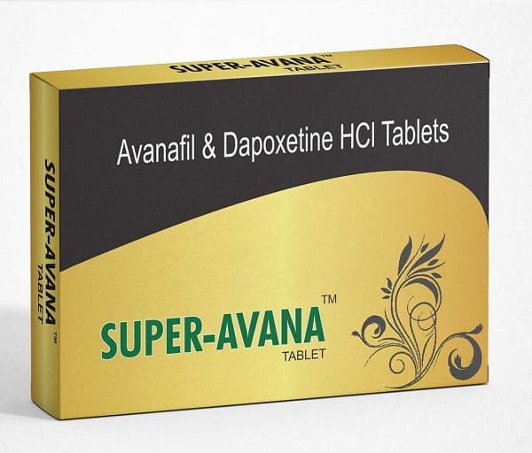Super Avana (Avanafil & Dapoxetine) 1 Super Avana (Avanafil 100mg + Dapoxetine 60mg) blister pack for ED and premature ejaculation treatment