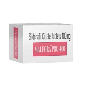 Malegra Pro 100 mg blue tablets strip for professional erectile dysfunction treatment – Sildenafil 100mg