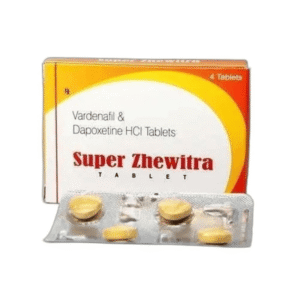 Super Zhewitra 20mg tablets containing Vardenafil and Dapoxetine for ED and premature ejaculation